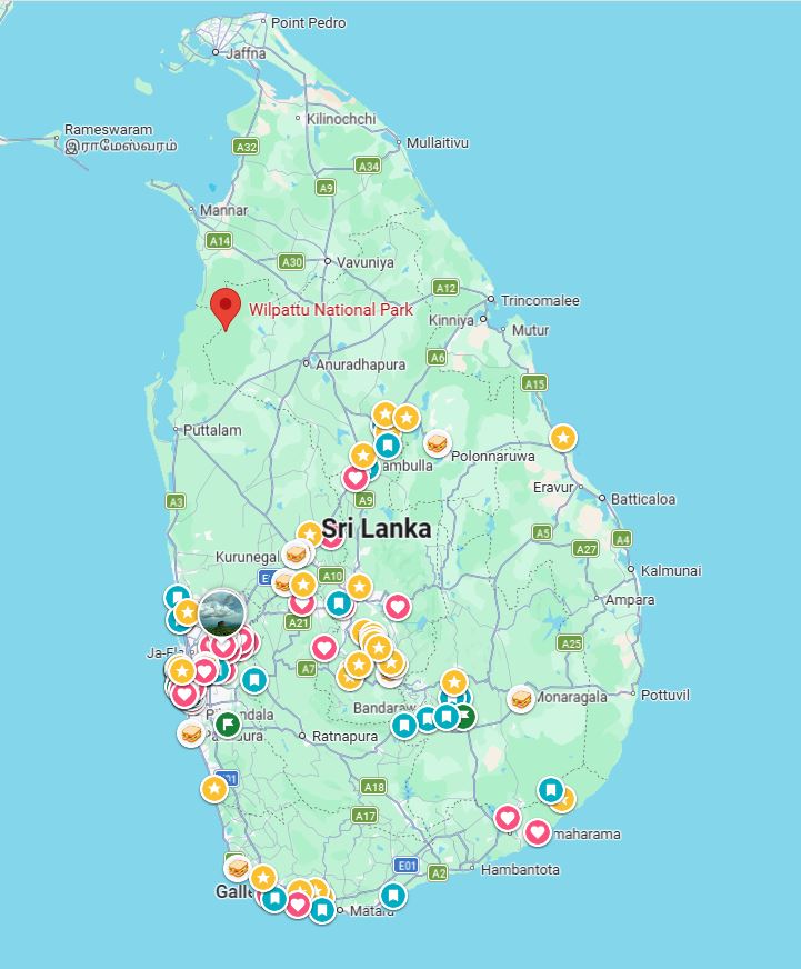 Wilpattu National Park Location